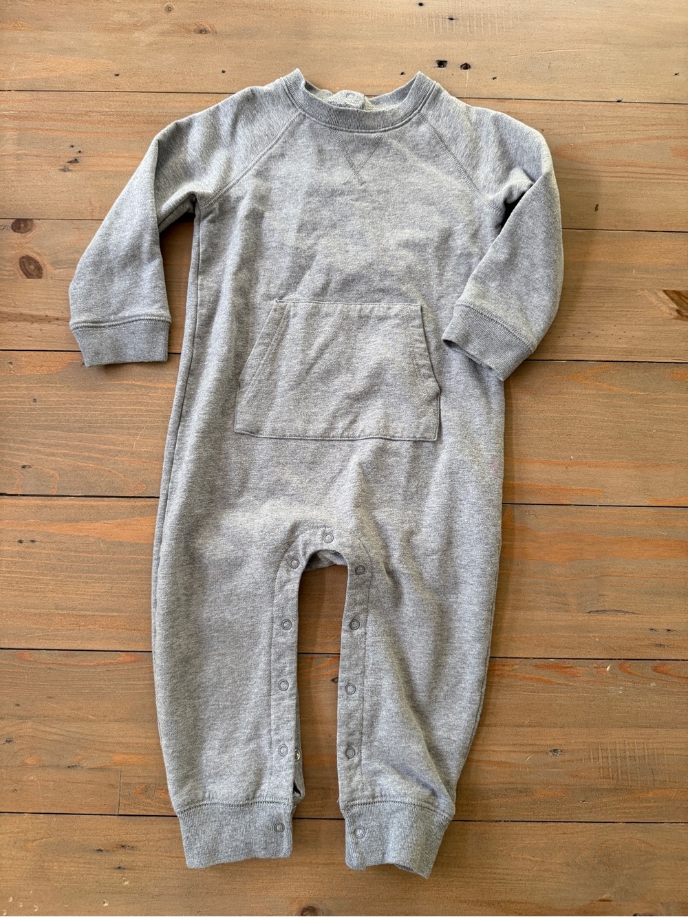 Primary Baby Sweatshirt Grey One-Piece Romper - 12-18 Month